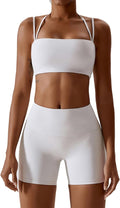 IMEKIS Women's Workout Sets 2 Piece Yoga Outfit High Waisted Biker Shorts Leggings Sports Bra Gym Fitness Clothes Tracksuit