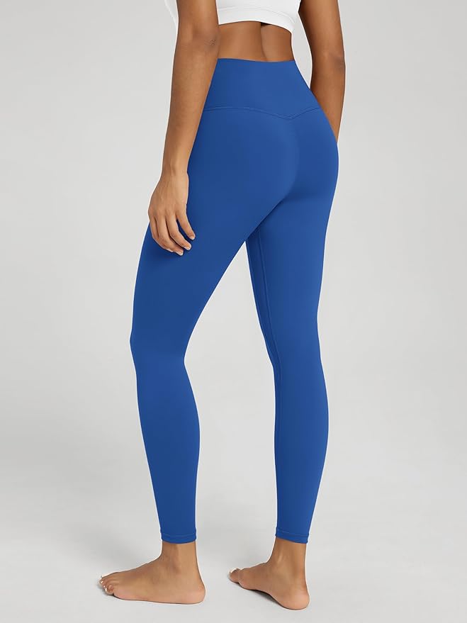 ODODOS Women's Cross Waist Yoga Leggings with Inner Pocket, 23"/25"/28" Gathered Crossover Workout Yoga Pants
