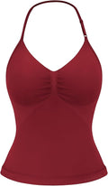 YEOREO SoftHue Impact Longline Strappy Top Women's Halter Workout Tank Tops Backless Gym Longline with Adjustable Strap