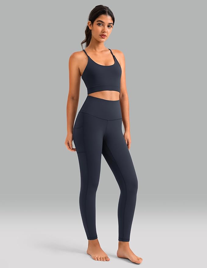 Colorfulkoala Women's High Waisted Yoga Pants 7/8 Length Leggings with Pockets