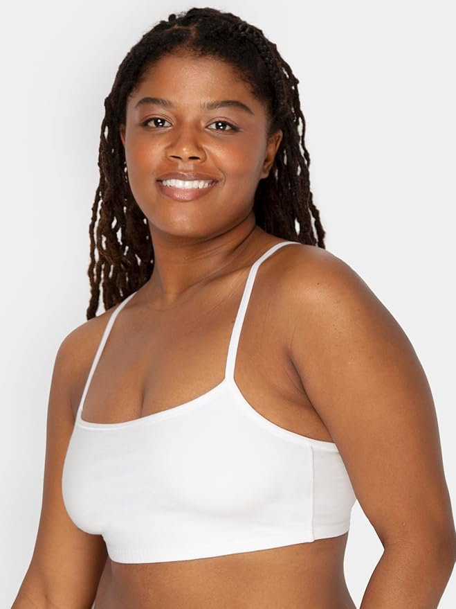 Fruit of the Loom Women's Spaghetti Strap Cotton Pullover Sports Bra Value Pack