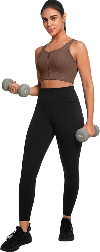 Yvette Front Closure Sports Bras for Women High Support Large Bust Supportive Sports Bra High Impact for Running