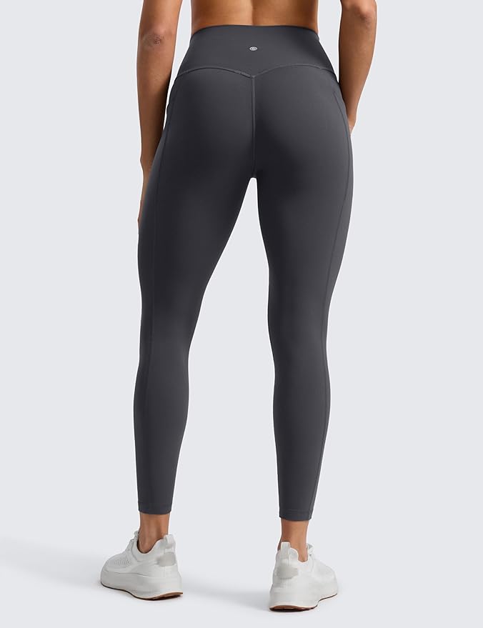 CRZ YOGA Butterlift Workout Leggings Pockets 25" - High Waist Pilates Athletic Gym Womens Yoga Pants Buttery Soft