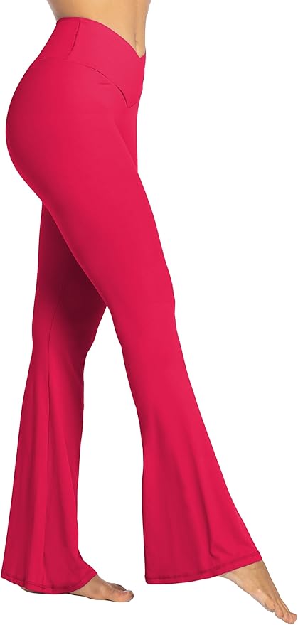 Sunzel Flare Leggings, Crossover Yoga Pants with Tummy Control, High-Waisted and Wide Leg
