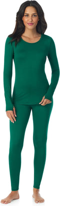 Cuddl Duds Womens Lightweight Breathable Everyday Active Base Layer Set - Long Sleeve Top & Leggings - Lounge Sets for Women