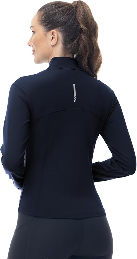 Gopune Women's Workout Athletic Jacket Lightweight Zip Up Yoga Slim Fit Tops with Pockets