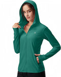 Soothfeel Women's UPF 50+ Sun Protection Hoodie Jacket Lightweight Long Sleeve Sun Shirt for Women with Pocket Hiking Outdoor