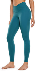CRZ YOGA Butterluxe Crossover Waist Leggings 28" - Criss Cross Full Length Workout Athletic Womens Yoga Pants