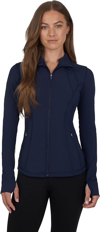 Yogalicious Womens Ultra Soft Lightweight Full Zip Yoga Jacket with Pockets
