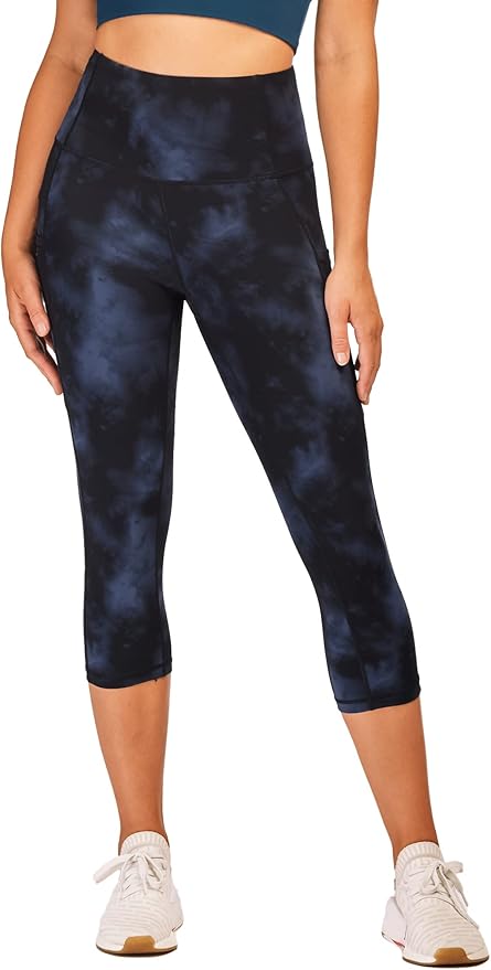 Stelle Women's Capri Yoga Pants with Pockets Essential High Waisted Leggings for Workout