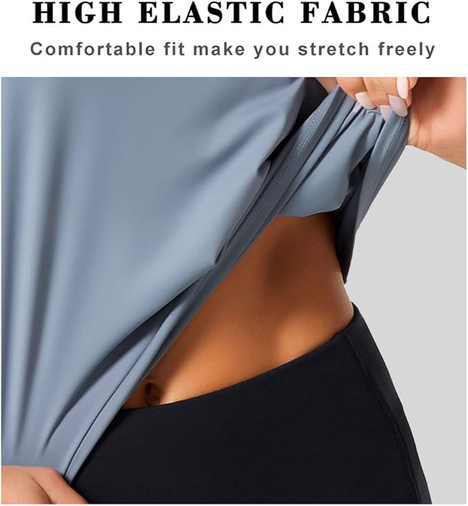 Dragon Fit Womens Ice Silk Workout Tank Tops Sleeveless Cropped Yoga Shirt for Running Gym Summer