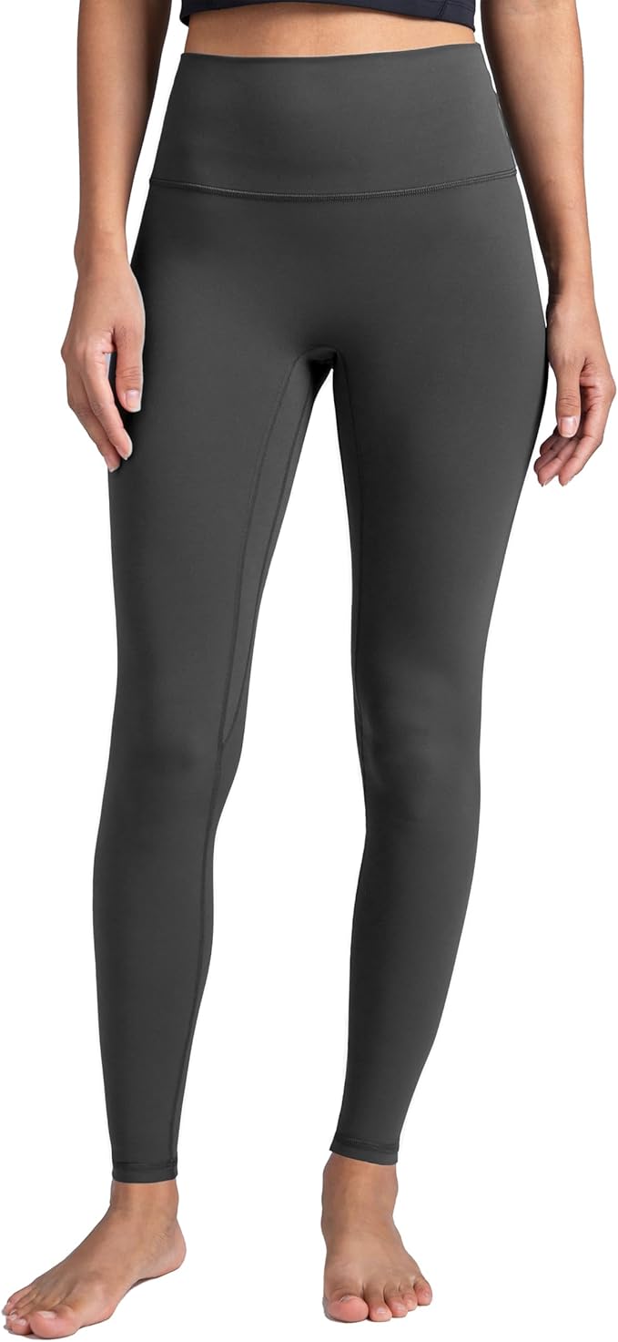 Colorfulkoala Dreamlux No Front Seam Leggings for Women 25"/28" Inseam, High Waisted Buttery Soft Yoga Pants