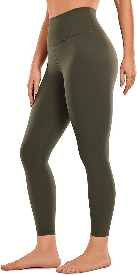CRZ YOGA Brushed Naked Feeling Workout Leggings 25" - High Waisted Gym Compression Tummy Control Womens Yoga Pants