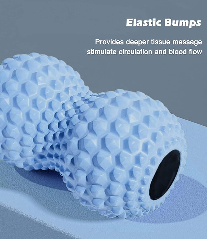 KITWILD Peanut Massage Ball, Double Lacrosse Massage Roller Ball for Deep Tissue Muscle Massage, Physical Therapy, Myofascial Release, Muscle Knots, and Yoga Therapy