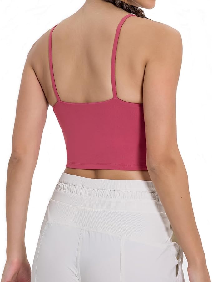 Lemedy Women Padded Sports Bra Fitness Workout Running Shirts Yoga Tank Top
