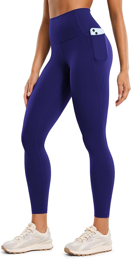 CRZ YOGA Butterluxe Workout Leggings Pockets 25'' - High Waisted Gym Womens Yoga Pants Buttery Soft