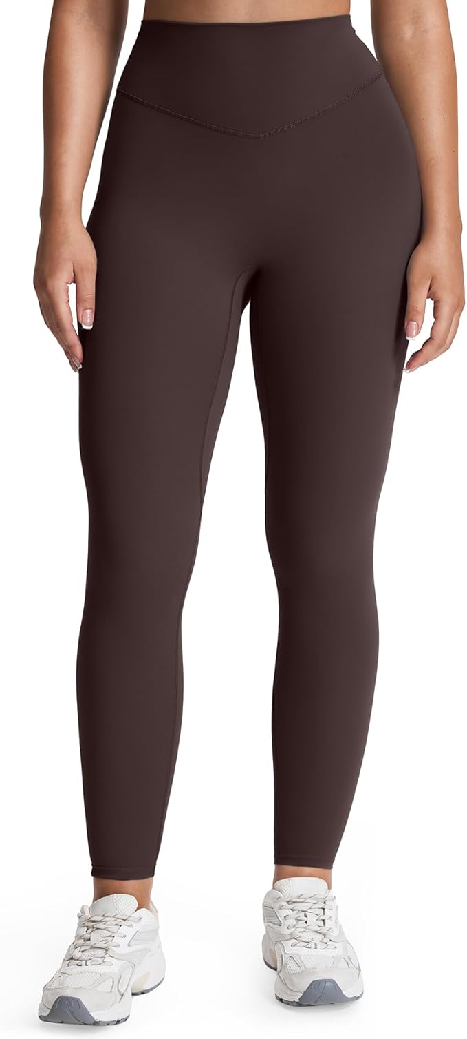 Aoxjox High Waisted Workout Leggings for Women Tummy Control Buttery Soft Yoga Metamorph Deep V Pants 26"