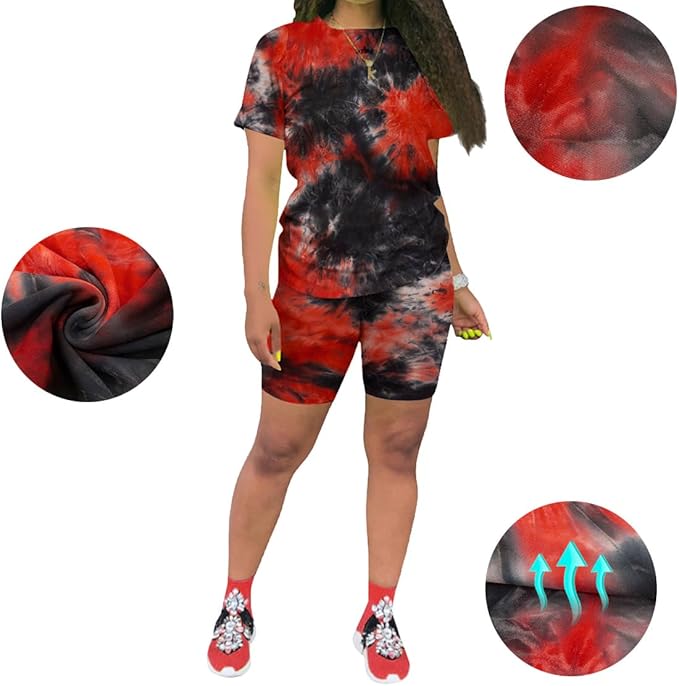 KINIKO Women's 2 Piece Casual Fashion Sports Solid Color Suit short Sleeve top and Pants Set Sweatshirt