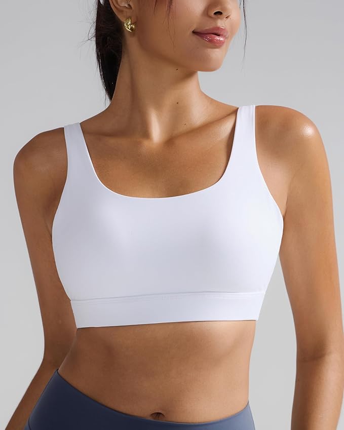 RUNNING GIRL Sports Bra for Women High Support, Molded Cup High Impact Sports Bras with Sewn in Pads Workout Running Bra