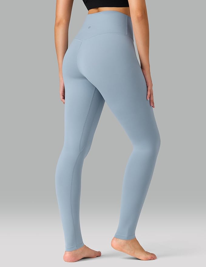 Colorfulkoala Dreamlux No Front Seam Leggings for Women 25"/28" Inseam, High Waisted Buttery Soft Yoga Pants