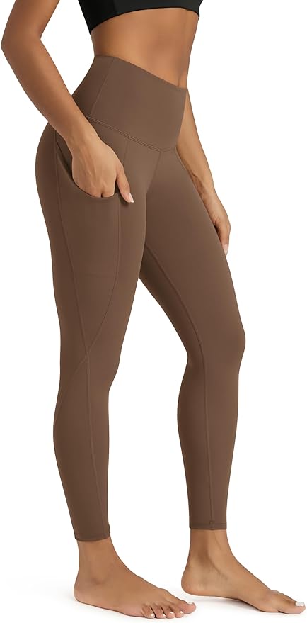 ODODOS Women's High Waisted Yoga Leggings with Pockets, Tummy Control Non See Through Workout Athletic Running Yoga Pants