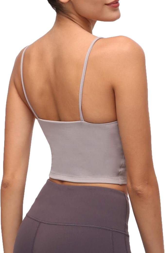 Lemedy Women Padded Sports Bra Fitness Workout Running Shirts Yoga Tank Top