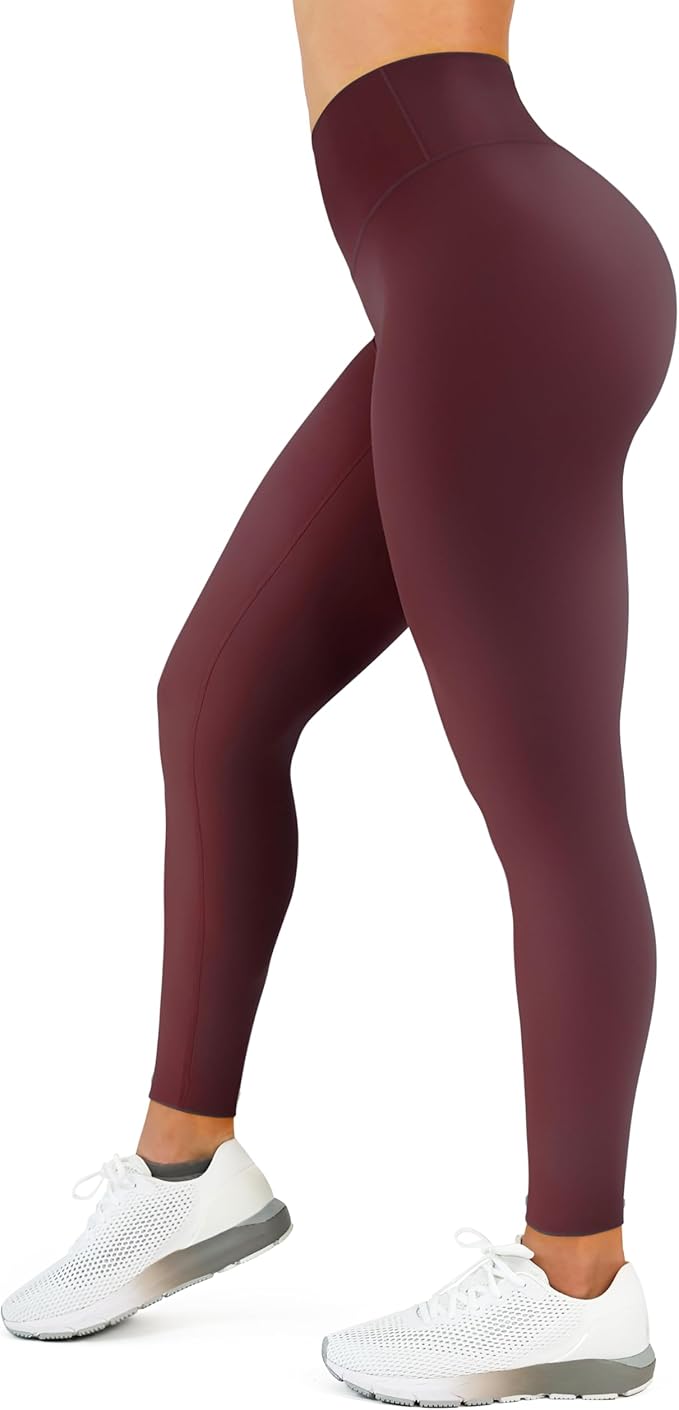 High Waisted Leggings for Women - No Front Seam Tummy Control Yoga Pants for Workout Running No See Through