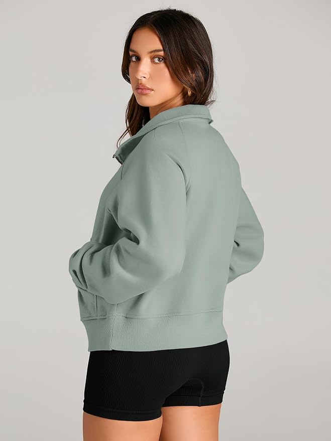 AUTOMET Womens Sweatshirts Half Zip Cropped Pullover Fleece Quarter Zipper Hoodies 2026 Fall Fashion Outfits Clothes