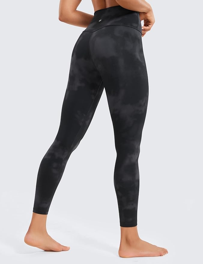 CRZ YOGA Brushed Naked Feeling Workout Leggings 25" - High Waisted Gym Compression Tummy Control Womens Yoga Pants