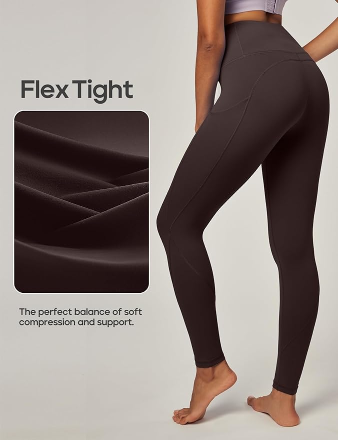 IUGA Leggings with Pockets for Women High Waisted Yoga Pants Women Tummy Control Workout Compression Running Leggings