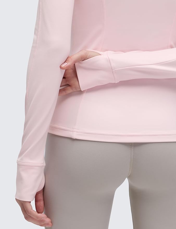 CRZ YOGA Butterluxe Hip Length Jackets for Women - Full Zip Athletic Track Tops with Thumb Holes Pockets
