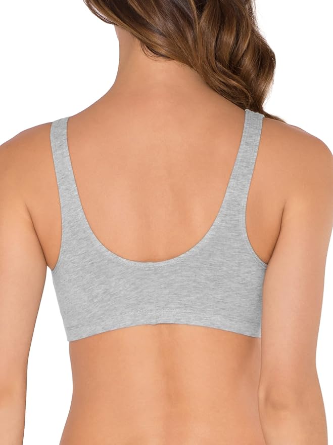 Fruit of the Loom Women's 96014PK Comfort Cotton Blend Front Close Sports Bra 2 Pack