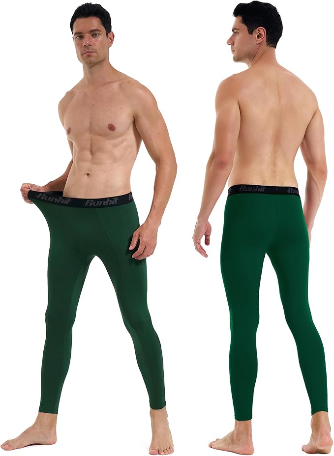 Runhit Men’s Compression Pants Running Tights Workout Leggings Athletic Base Layer Pants for Sports Yoga Basketball
