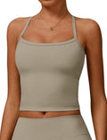 QBGJTD Womens Longline Sports Bras Cross Back Active Gym Yoga Padded Workout Crop Tank Top with Built in Bra