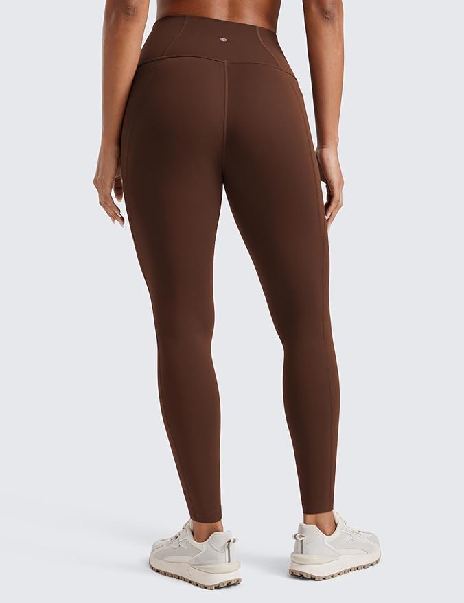 CRZ YOGA Butterluxe Workout Leggings Pockets 28'' - High Waisted Gym Womens Yoga Pants Running Buttery Soft