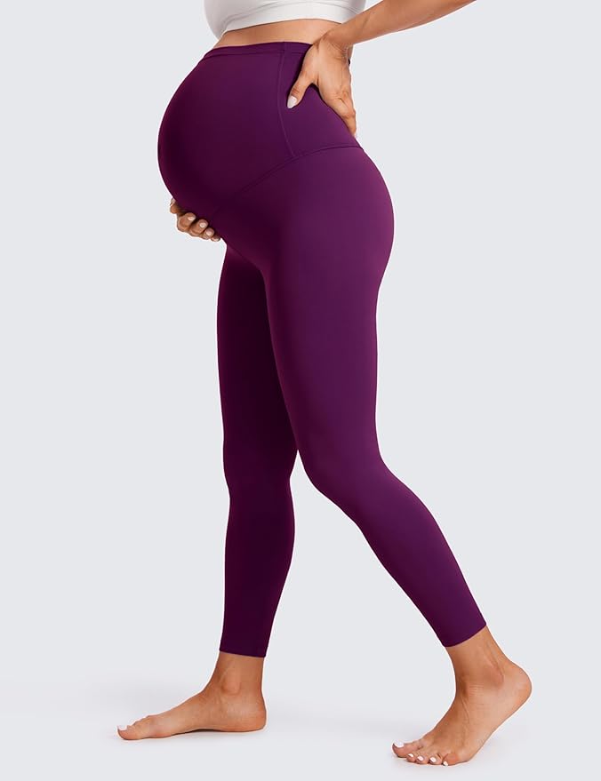 CRZ YOGA Butterluxe Maternity Leggings 25" - Over The Belly Buttery Soft Workout Activewear Yoga Womens Pregnancy Pants