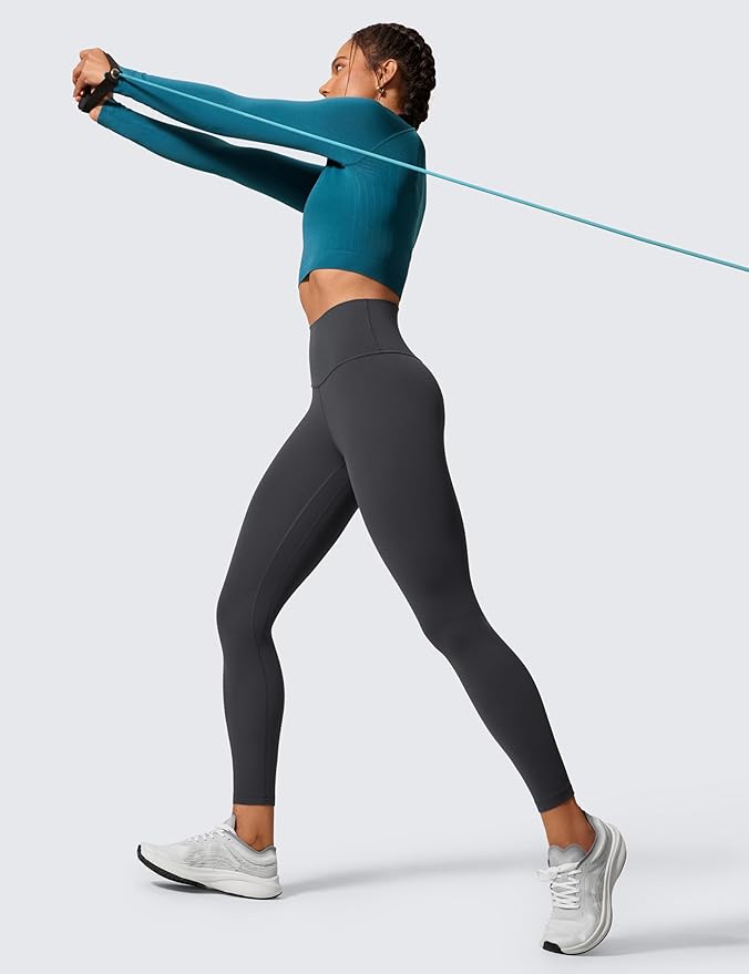 CRZ YOGA Butterlift Workout Leggings 25" - High Waisted Pilates Gym Athletic Womens Yoga Pants Buttery Soft