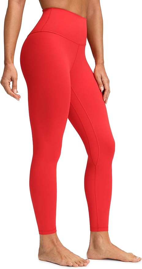 CRZ YOGA Brushed Naked Feeling Workout Leggings 25" - High Waisted Gym Compression Tummy Control Womens Yoga Pants
