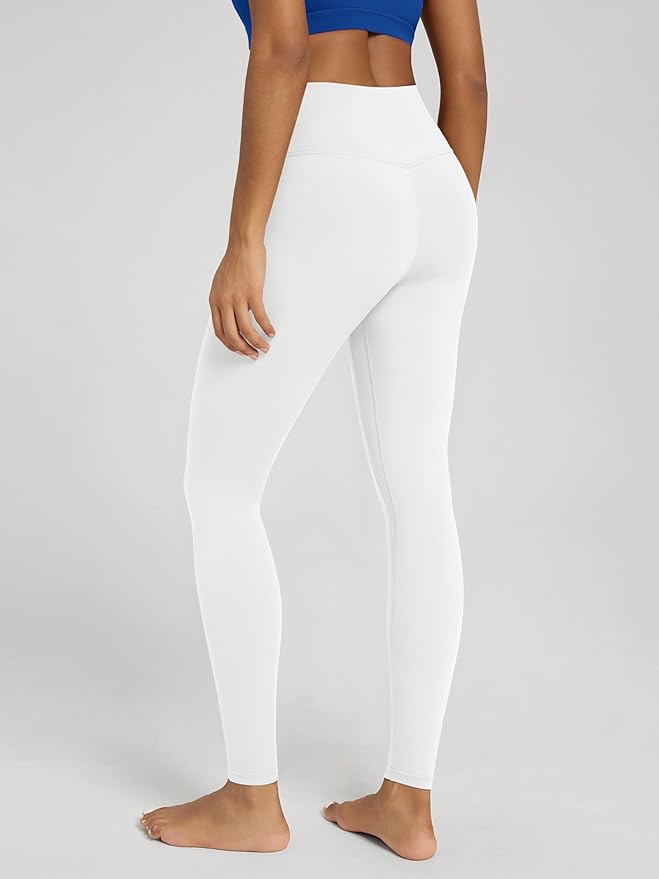 ODODOS Women's Cross Waist Yoga Leggings with Inner Pocket, 23"/25"/28" Gathered Crossover Workout Yoga Pants
