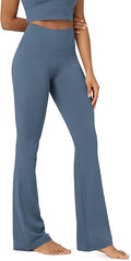 ODODOS Women's Powerful Tummy Control Flared Yoga Pants 2.0 High Waist Workout Bootcut Leggings with Inner Pocket- 29" / 31"