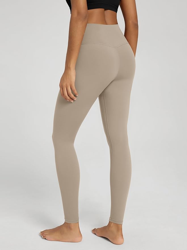 ODODOS Women's Cross Waist Yoga Leggings with Inner Pocket, 23"/25"/28" Gathered Crossover Workout Yoga Pants