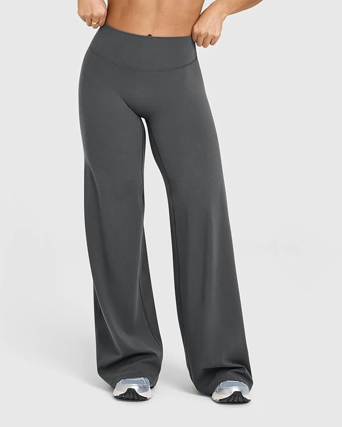 OQQ Yoga Pants Women High Waist Stretch Casual Soft Straight Leg Bottoms