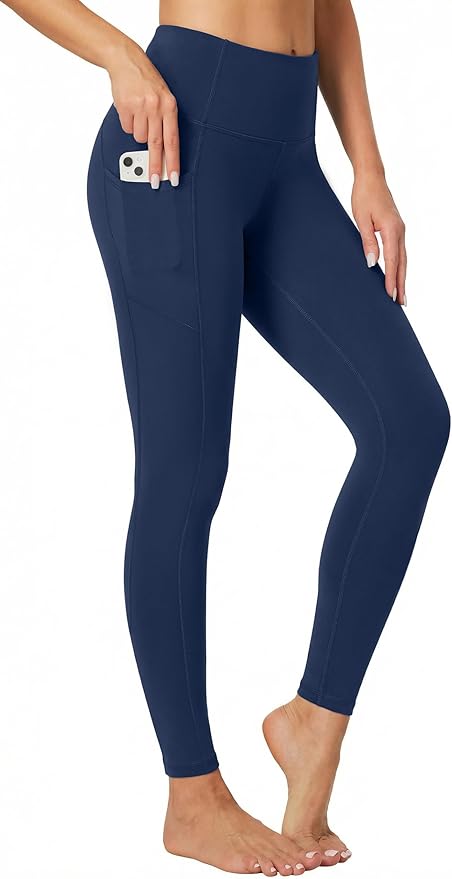 Heathyoga Leggings with Pockets for Women Tummy Control High Waisted Yoga Pants with Pockets for Women Workout Leggings
