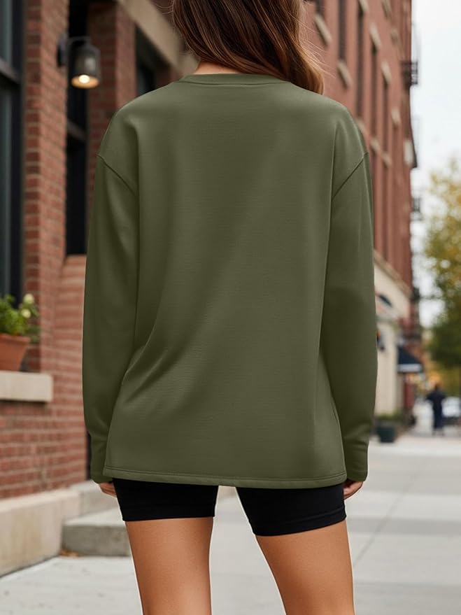 Trendy Queen Womens Spring Tops Oversized Long Sleeve T Shirts 2026 Basic Tee Fall Casual Workout Y2K Clothes