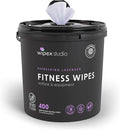 Wipex Gym Wipes - Natural Fitness Equipment Wipes, EWG Verified, Plant-Based Cloth with Lavender & Vinegar, All-Purpose Cleaner - Safe on Peloton Bikes & Yoga Mats, 400 Count