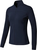 BGOWATU Women's Workout Jacket Lightweight Zip up Running Athletic Jackets with Thumb Holes