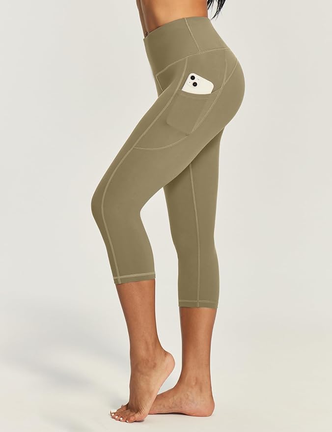 IUGA High Waisted Yoga Pants for Women with Pockets Capri Leggings for Women Workout Leggings for Women Yoga Capris