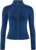 AUROLA Influence Athletic Workout Jacket for Women, Lightweight Slim Fit Full Zip Running Yoga Sports Jacket with Thumb Holes