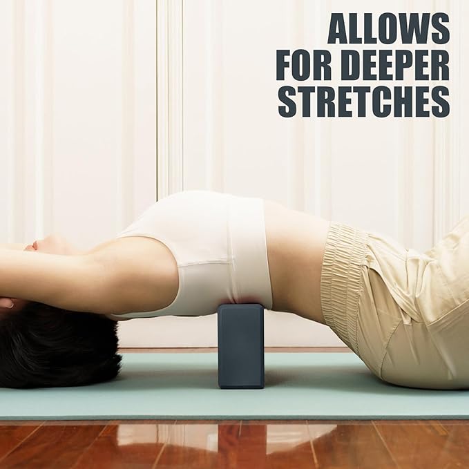 2 Pcs Yoga Blocks, 9"x6"x3" Foam Blocks Yoga Props for Pilates Stretching and Meditation Exercise Blocks Lightweight Yoga Essentials