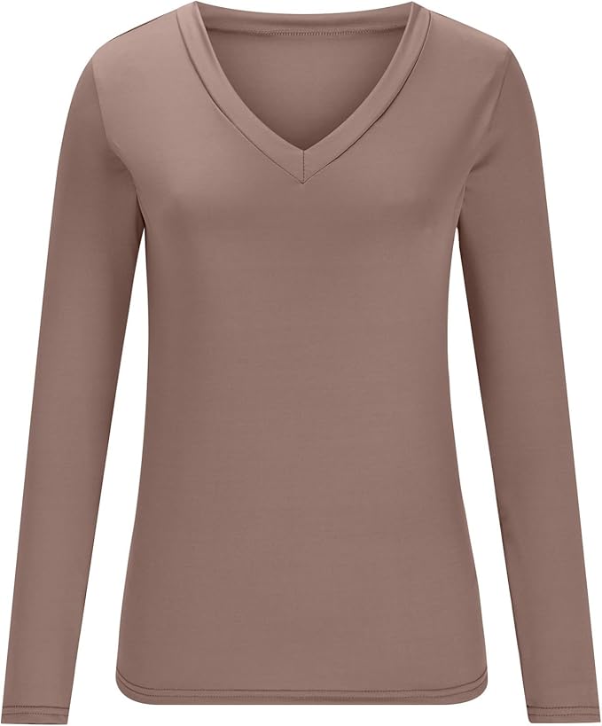 Yoga Tops for Women Long Sleeve Compression Going Out Tops Workout Sets Gym Shirts Cute Cropped V Neck Dance Outfits